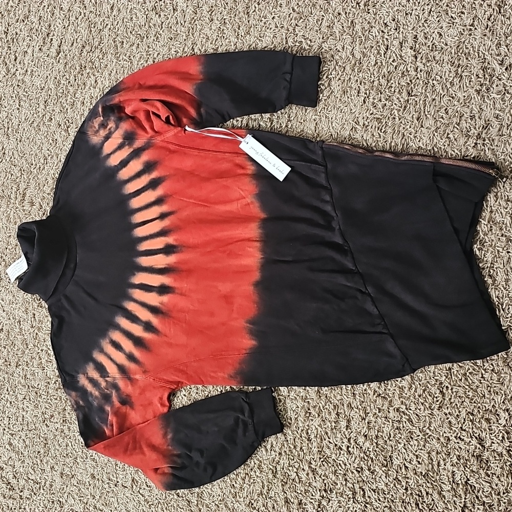 NWT Young Fabulous & Broke Dress Tie-dye Turtleneck Medium Mini Tunic - Picture 3 of 10